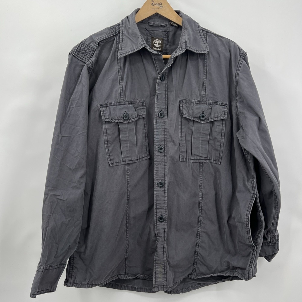 Timberland Men's Heavy Cotton Shirt Jacket‎ XL Rugged Hiking